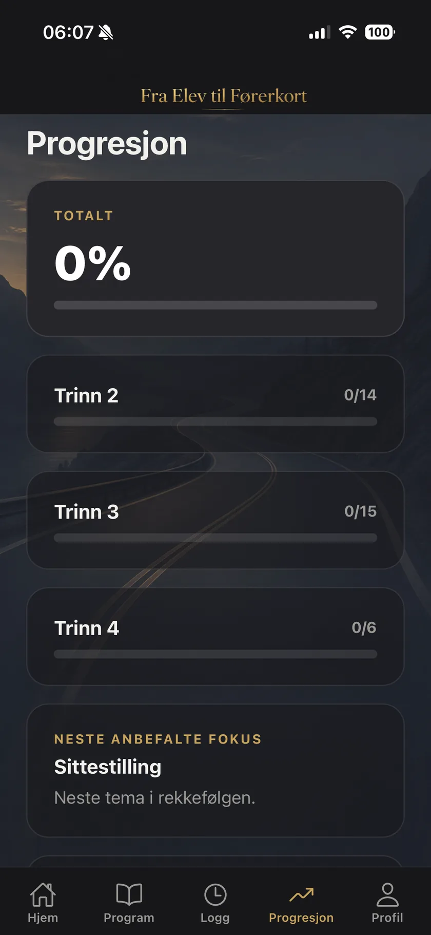Progresjon per trinn og tema